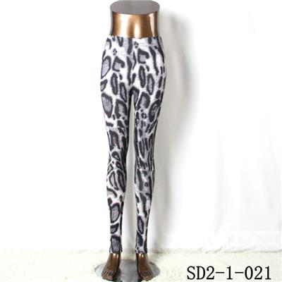 SD2-1-021 Fashion Knit Sexy Slim Elastic Leopard Print Leggings