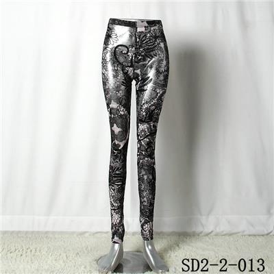 SD2-2-013 Fashion Trend Reflection Lace Sexy Stretchy Leggings