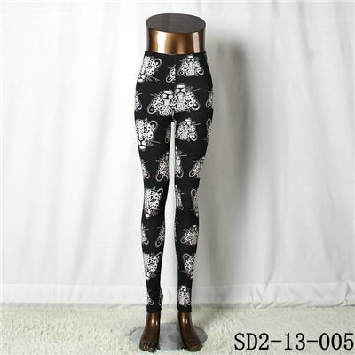 SD2-13-005 Fashion Knit Leopard-head Print Sexy Leggings