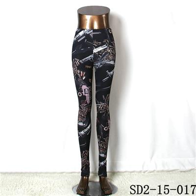 SD2-15-017 New Style Popular Knit Mix-color Slim Leggings