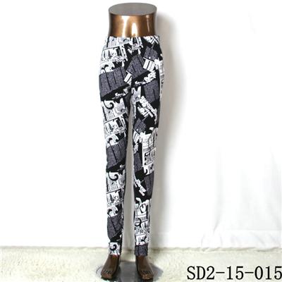 SD2-15-015 New Style Popular Knit Black And White Slim Leggings