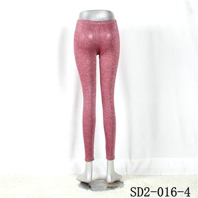 SD2-16-004 Rose-red Bright Sliver Knit Fashion Slim Leggings