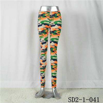 SD2-1-041 Fashion Knit Camouflage Bright Elastic Slim Leggings
