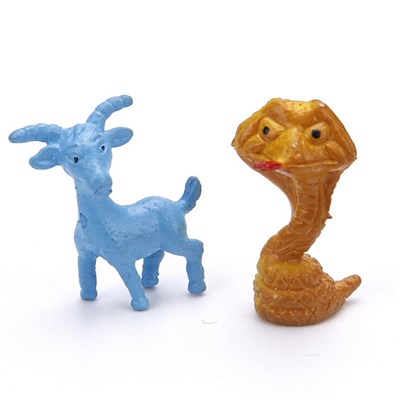 1.75 Inch Mini Chinese Zodiac Plastic Animal Toy