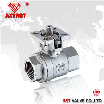 Two Piece Stainless Steel Floating Ball Valve With ISO5211 Mounting Pad