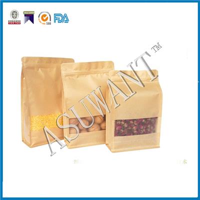 Resealable Kraft Paper Bag With Window