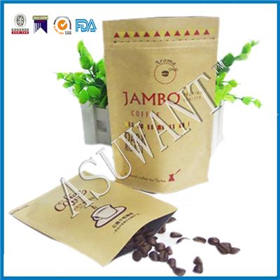 Stand Up Pouch Kraft Paper Coffee Bag