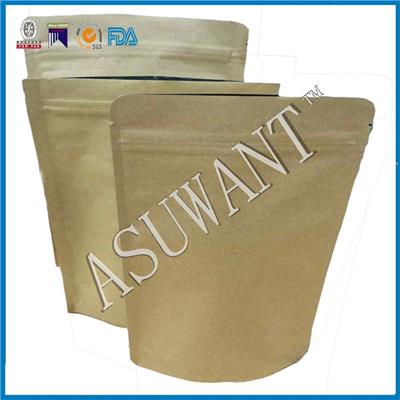 Gusseted Kraft Paper Food Packaging Bags