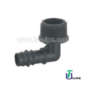 PP 90° Hose Tall With Male Thread DIN (Irrigation)