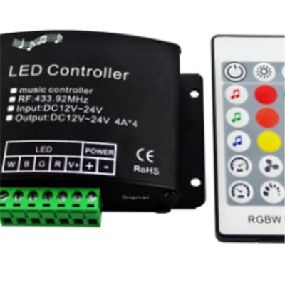 RGBW Audio Controller With RF 24 Key Remote