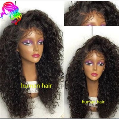 Peruvian Human Hair Lace Front Wig Curly