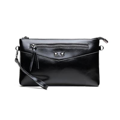Ladies Genuine Leather Clutch Bag With Black Color