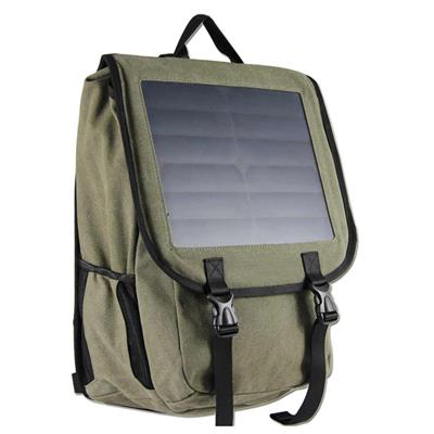 35L Canvas Solar Backpack For Outdoor Traveling