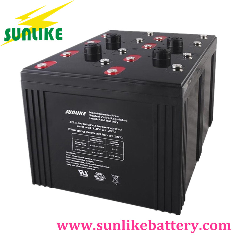 2V Excellent Quality Gel Battery 2V2000ah for Solar Power
