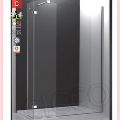 China Bathroom Tempered Glass Door