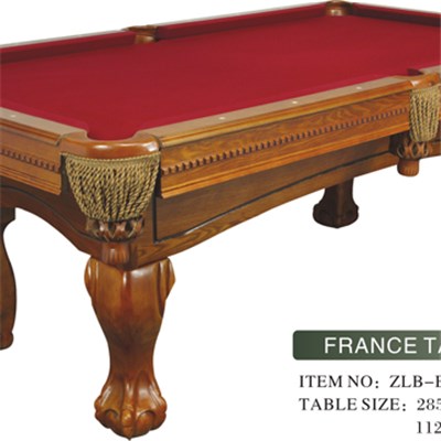 Elegantly Carved Leg Billiard Table