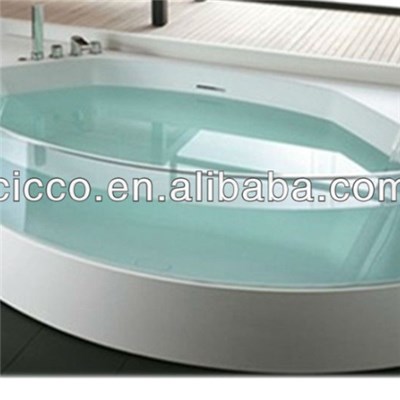 Glass Whirlpool Bathtub