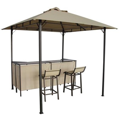 New Design BBQ Gazebo With Bar Stools And Bar Table Patio Canopy Tent