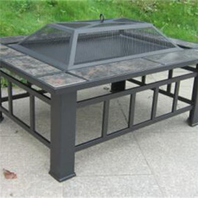 94x71x44cm Rectangle Fire Pit With Removable Tiles XY-FP-14008