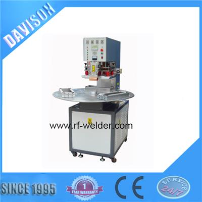 5kw 3 Stations Rotary Table High Frequency Cardboard And PVC Blister Packaging Machine