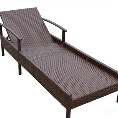 2016 Antique Rattan Sun Lounger Sunbed With Waterproof Cushion For Sale