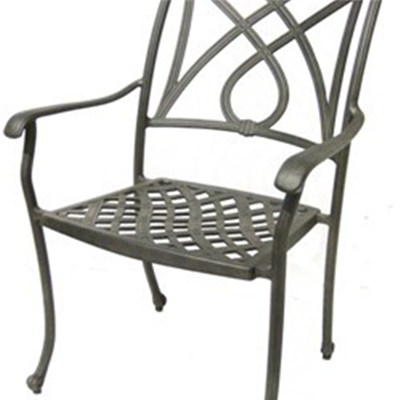 Outdoor Cast Aluminum Vintage Metal Chairs Arm Chair
