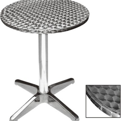 Aluminum Round High Bar Table With MDF Stainless Steel Top