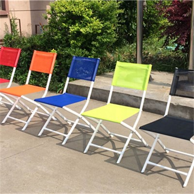 Multi Color Textilene Metal Folding Chair For Outdoor And Garden