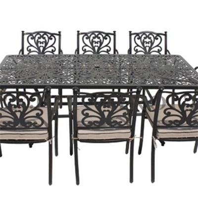 Cast Aluminum Outdoor Furniture Dining Tabe And Chair Set