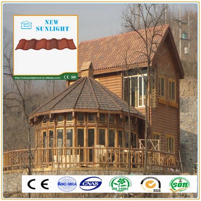 Roman Type Corrugated Color Stone Coated Steel Roofing Tiles Galvanized Steel Plate