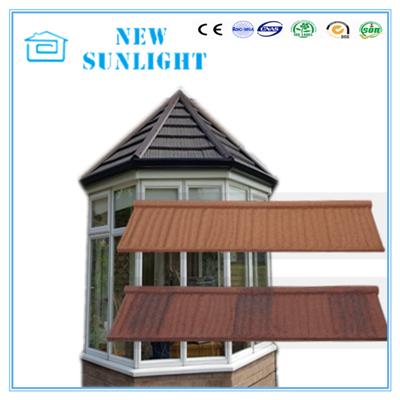 Wood Shake Type Waterproof Zinc Stone Coated Metal Roofing Tiles Roof System