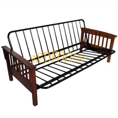 Modern Folding Bed With Wooden Armrest BED-M-1401