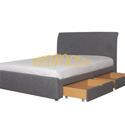 Modern Storage Fabric Bed With Two Drawers BED-F-022