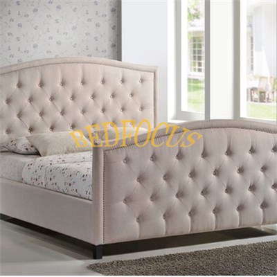 Fabric Upholstered Sleigh Bed BED-F-009