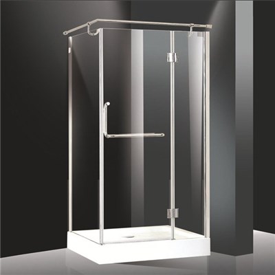 Shower enclosure with tray