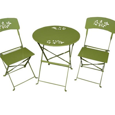 Outdoor Furniture French Bistro European Cafe Folding Table Chairs Set