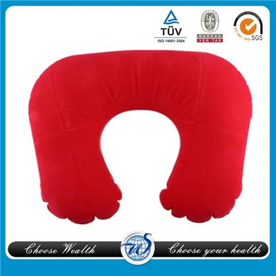 O-shape Pvc Flocking Inflatable Pillow