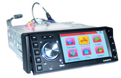 4,3-дюймовый автомобильный DVD с Bluetooth с iPod с GPS(только для модели HL-4388G-1)