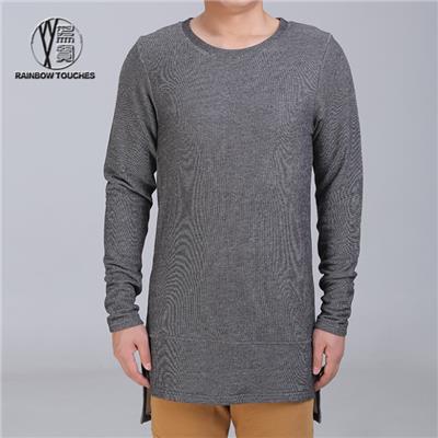 Gray Men's Sweatshirt Without Hood