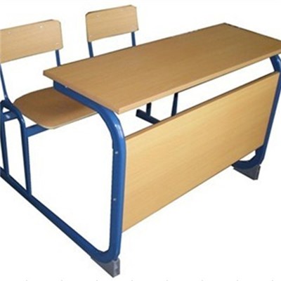 Plywood Double School Desk And Chair
