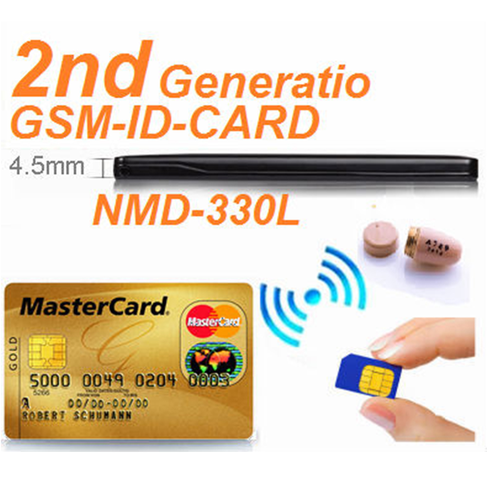 2nd Generation GSM BOX Card Credit ID Card Full Set NMD-330L For Earpiece 60-100CM without Noise 2 Hours Wroking