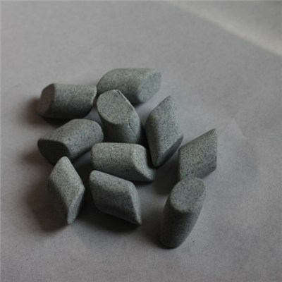 Ceramic Polishing Stone / Chips In Angle Cut Cylinder Shape