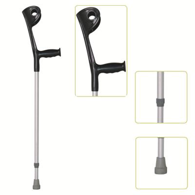 #JL937L(1) – Height Adjustable Lightweight Walking Forearm Crutch With Comfortable Handgrip, Black