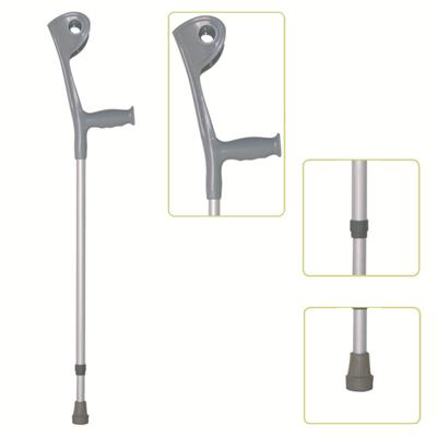 #JL937L(3) – Height Adjustable Lightweight Walking Forearm Crutch With Comfortable Handgrip, Gray