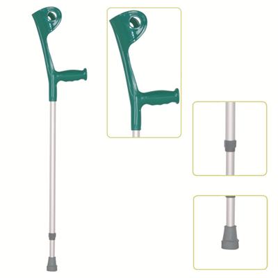 #JL937L(6) – Height Adjustable Lightweight Walking Forearm Crutch With Comfortable Handgrip, Green