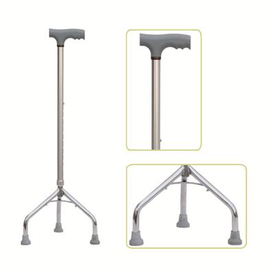 #JL926 – Height Adjustable Aluminum Tripod Cane With Comfortable T-Handle, Silver