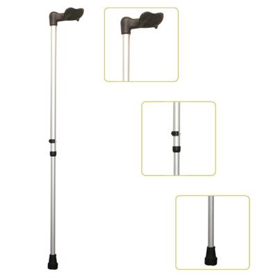 #JL9211L – Height Adjustable Lightweight Anatomical Handle Walking Cane With Comfortable Handgrip, Silver