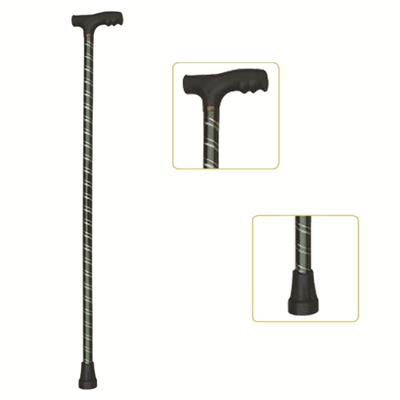 #JL910(a) – Lightweight T-Handle Walking Cane With Comfortable Handgrip, Green And White Spiacle