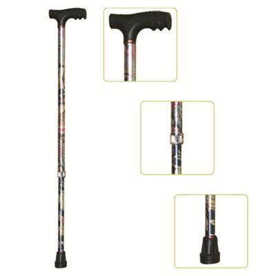 #JL920(2) – Height Adjustable Lightweight T-Handle Walking Cane With Comfortable Handgrip, Paisley