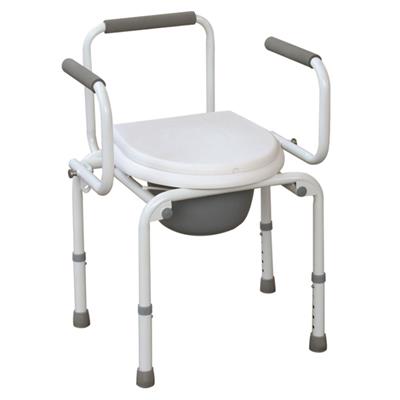 #JL813 – Powder Coated Steel Drop Arm Commode Chair With Adjustable Height
